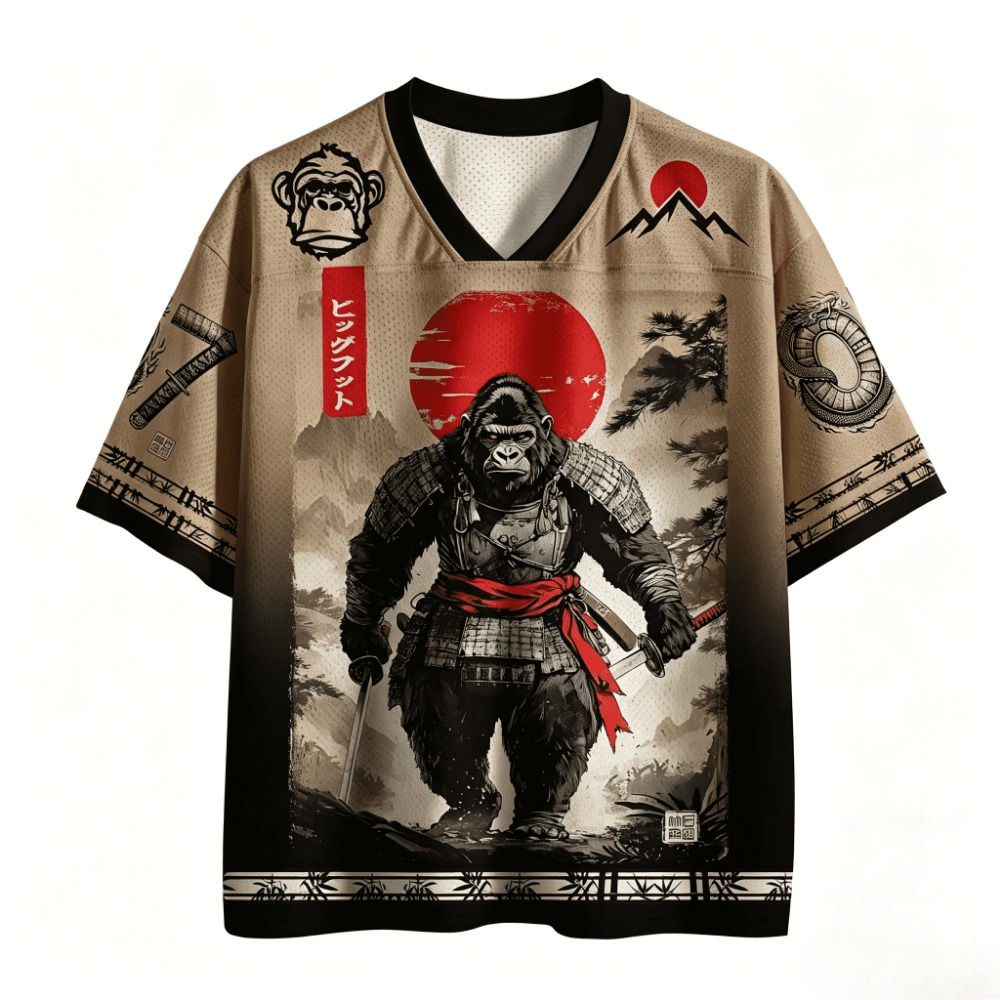 Japanese Summer Clothing Men - Harajuku Japanese Samurai Gorilla 3DPrint Sport