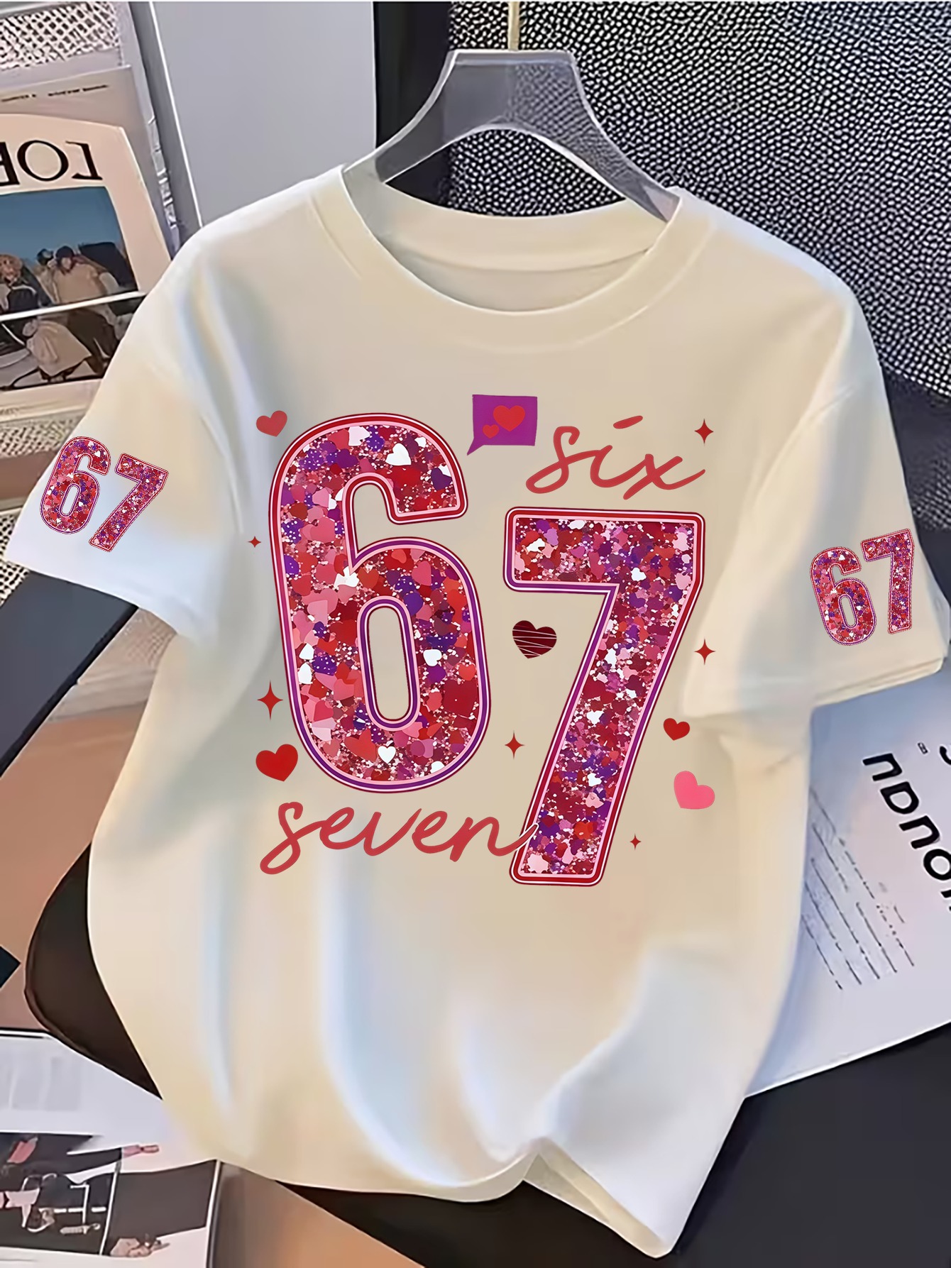 Summer Days Clothing - Girls' T-shirt Valentine's Day exclusive sequin