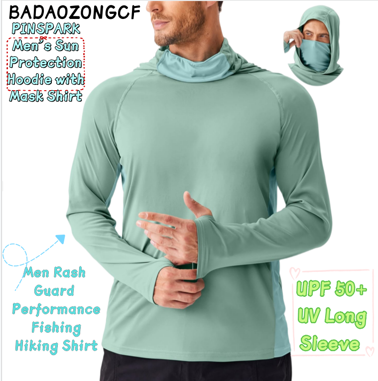 Summer Hiking Clothing - PINSPARK Men's Sun Protection Hoodie with
