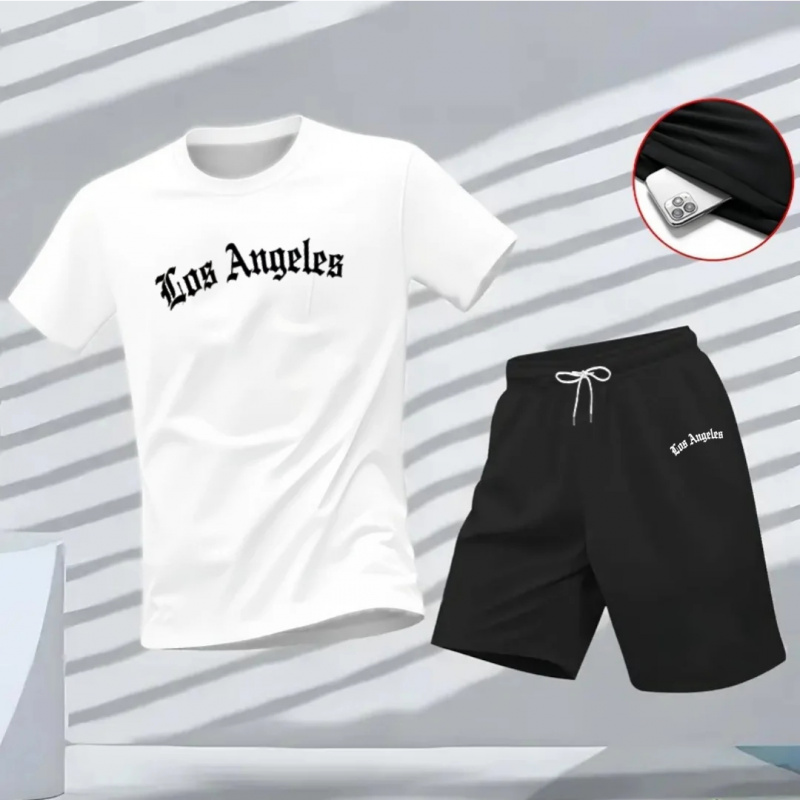 Summer Quotes - Men's Los Angeles Letter Print Tracksuit