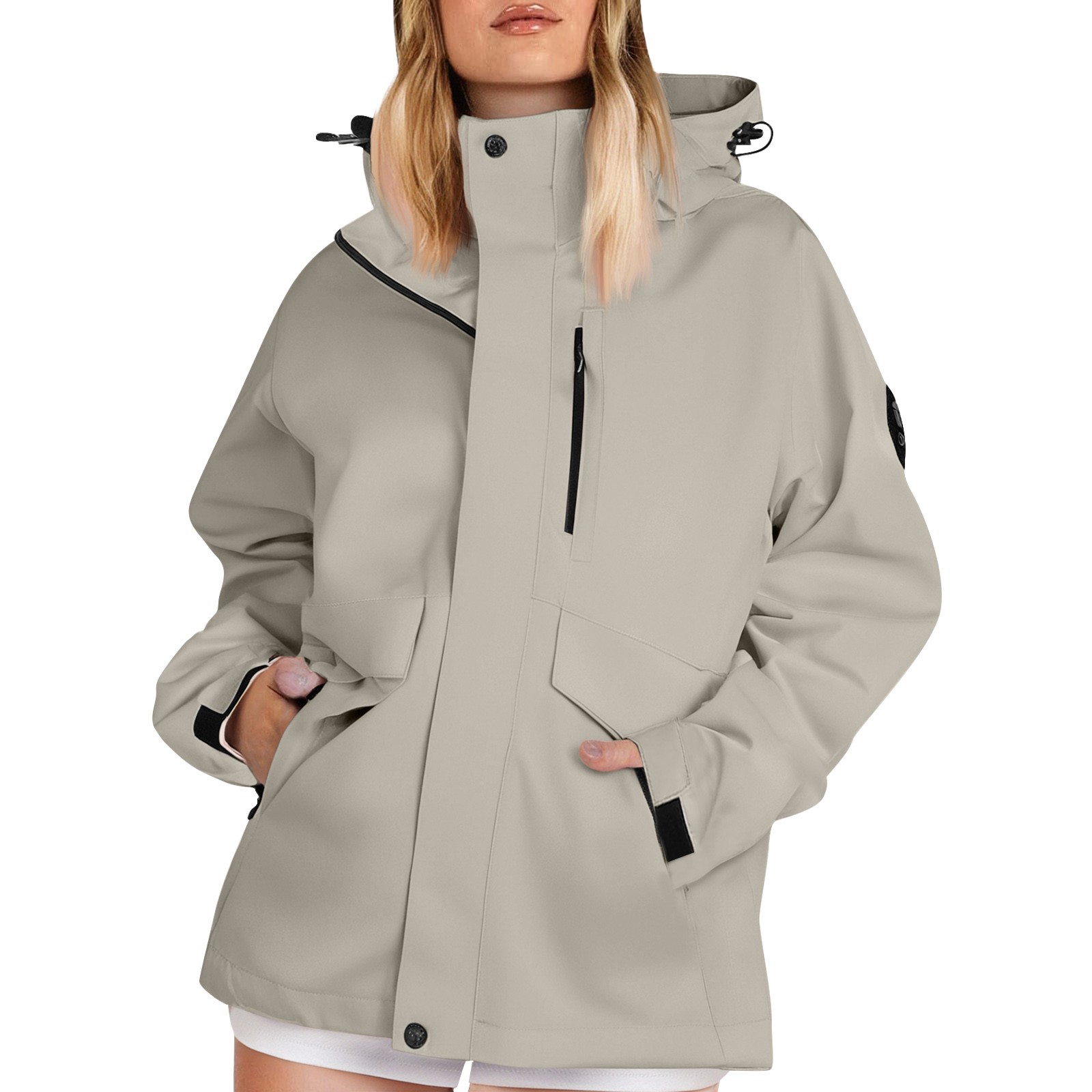 Summer Rain Clothing - Autumn Women's Lightweight Hiking Jackets Solid
