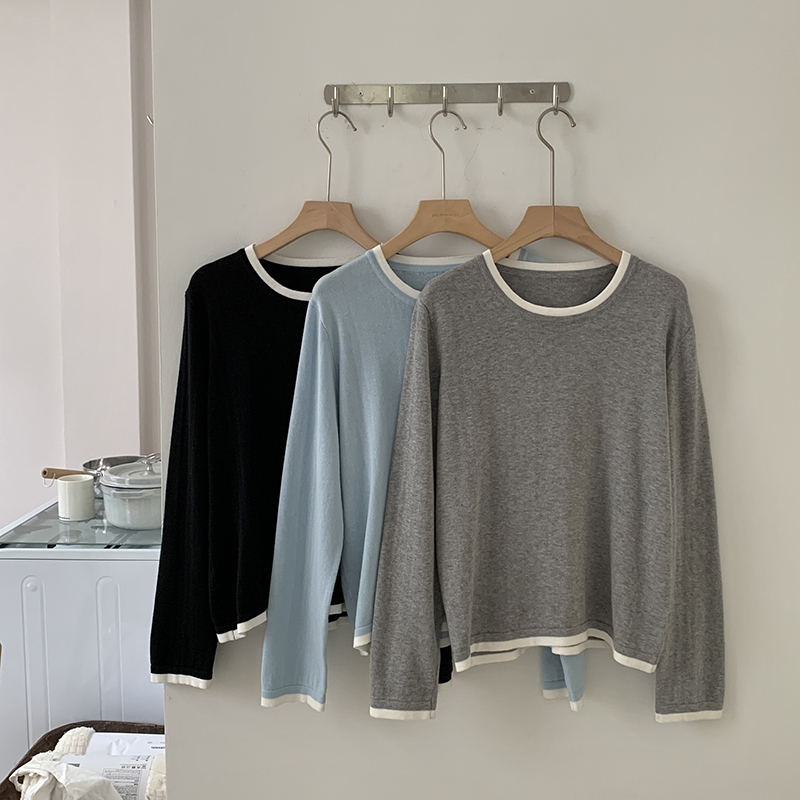 Summer Clothing - 100% Cotton Women O-neck Color Blocking