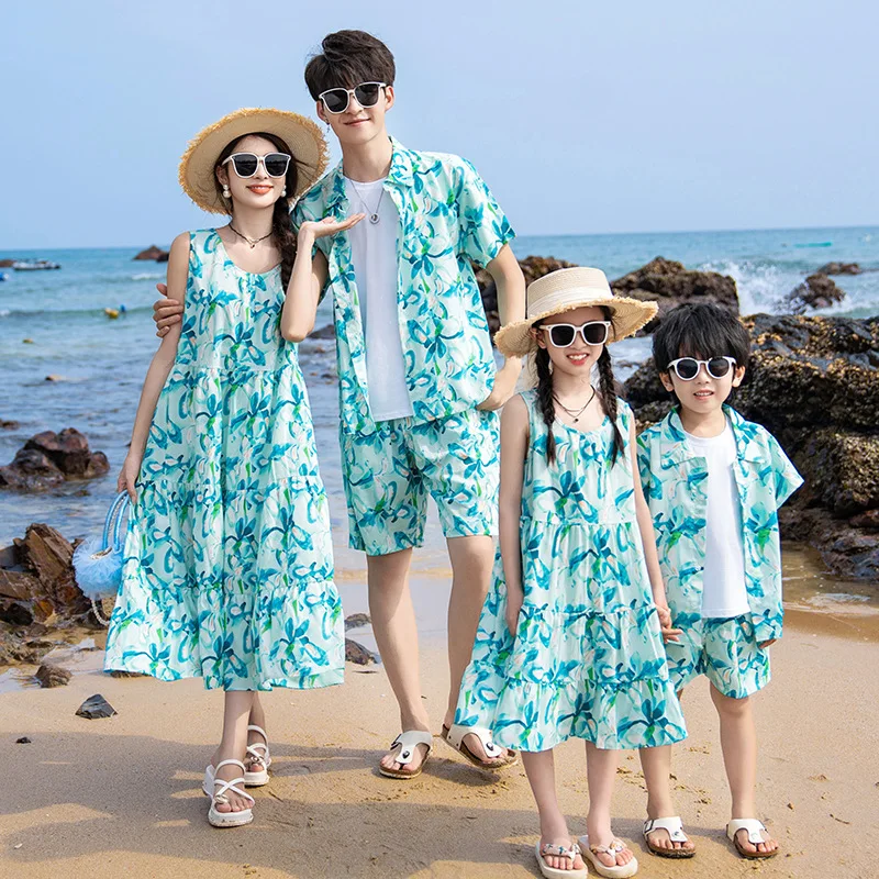 Vacation Parent-child Clothing - Summer Clothing Resort review and price
