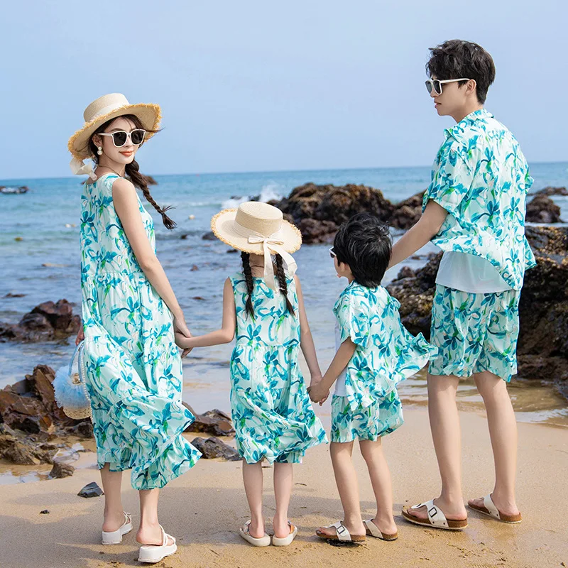 Vacation Parent-child Clothing - Summer Clothing Resort review and price