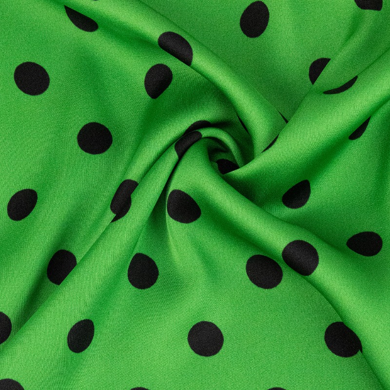 Colorful Polka Dot Satin Chiff - Soft Summer Yellow Clothing review and price