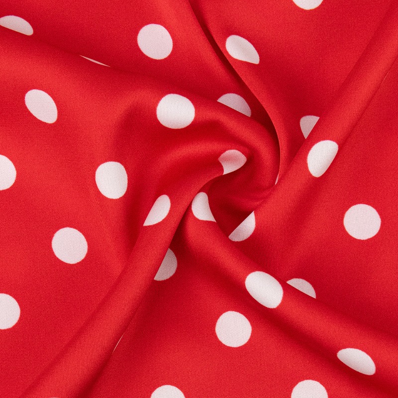 Colorful Polka Dot Satin Chiff - Soft Summer Yellow Clothing review and price