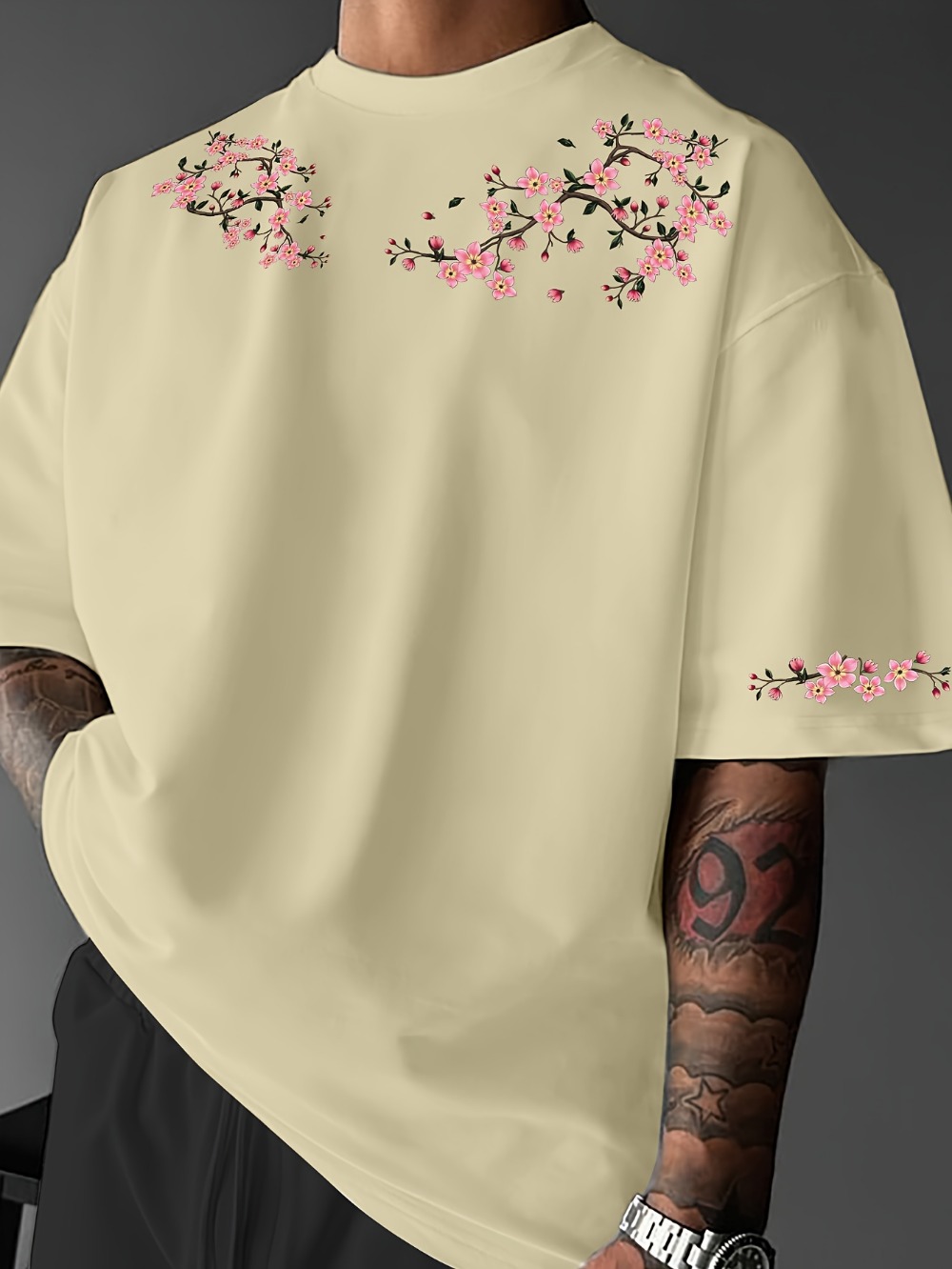 Japanese Harajuku Cherry Bloss - Japanese Summer Clothing Men review and price
