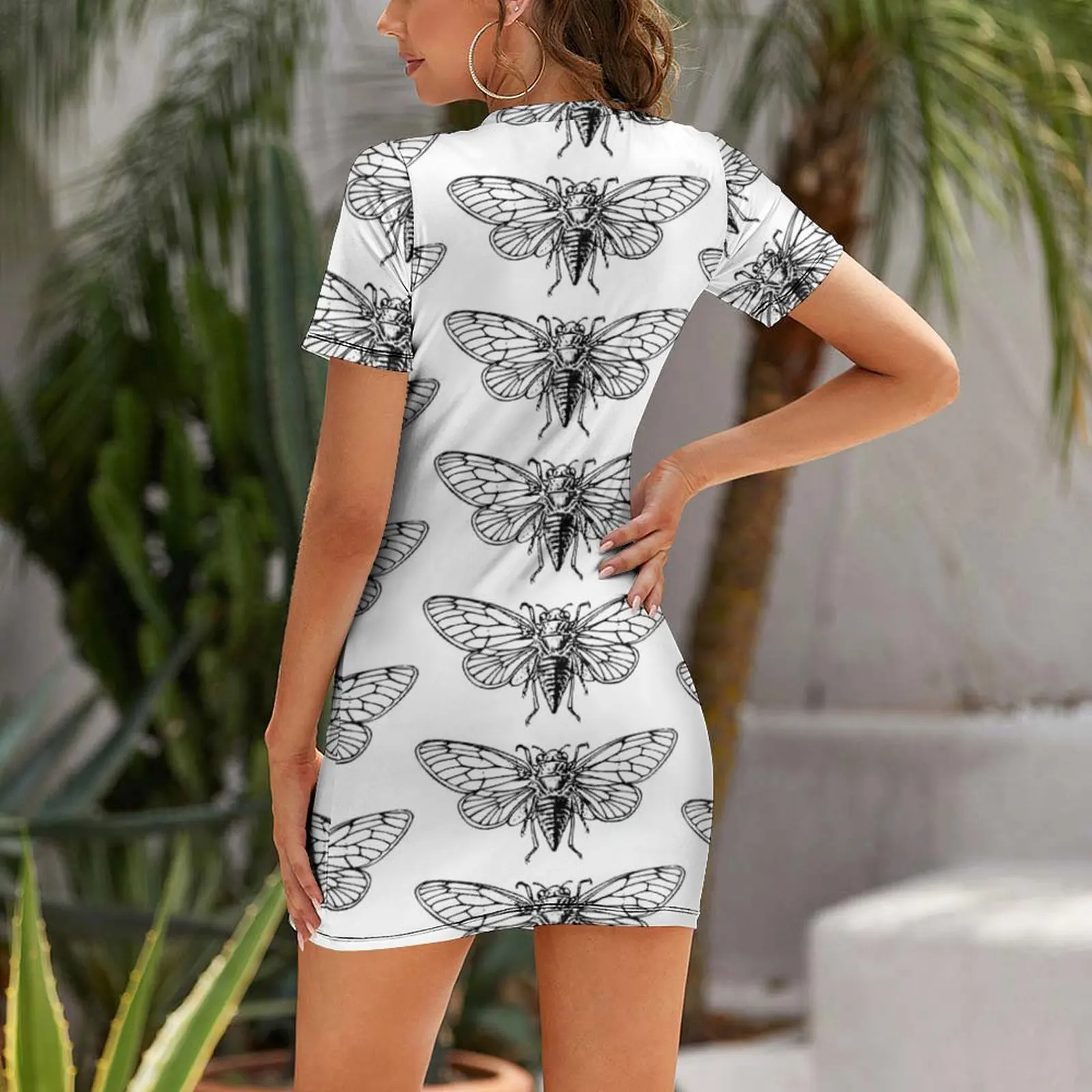 Vintage Cicada Drawing Short-S - Summer Clothing Drawing review and price