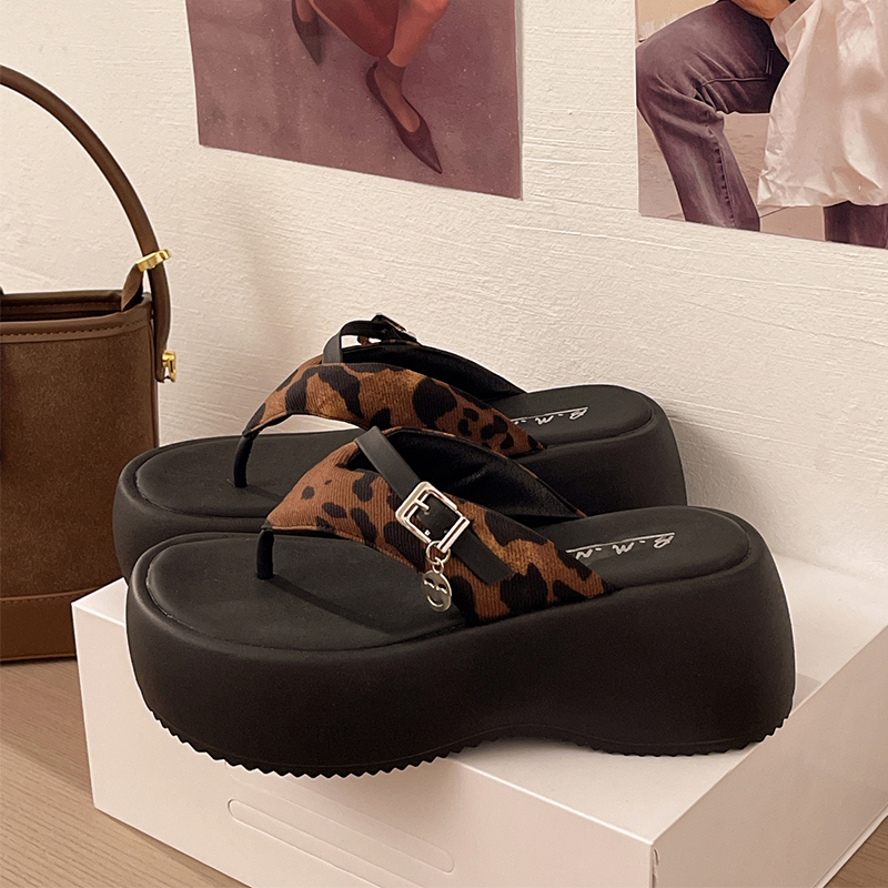 Women Leopard Slippers Clip To - Summer Clothing Fabric review and price
