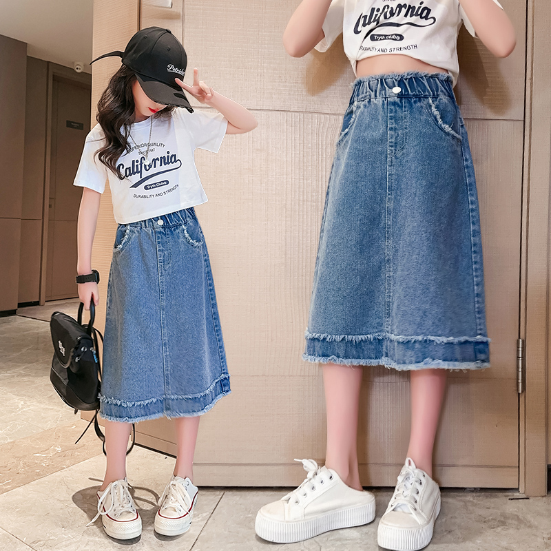 School Girls Denim Skirt Sprin - Summer Clothing For Teen Girls review and price