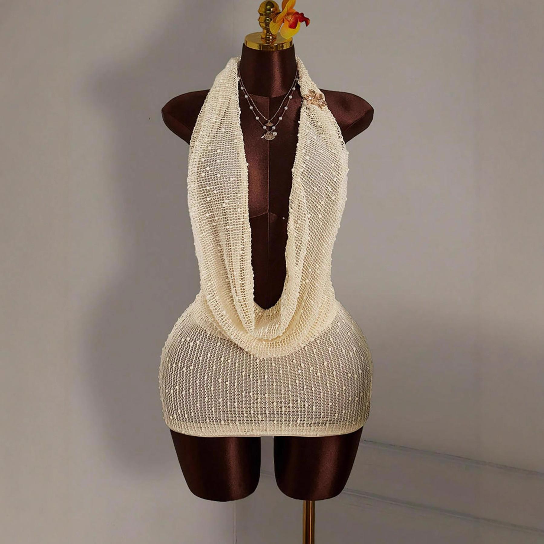 Knitted Bodycon Mini Dress Wom - Summer Clothing Drawing review and price
