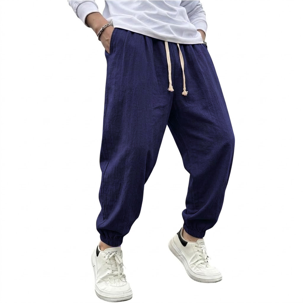 Mens Cotton Linen Harem Trouse - Summer Hiking Clothing review and price