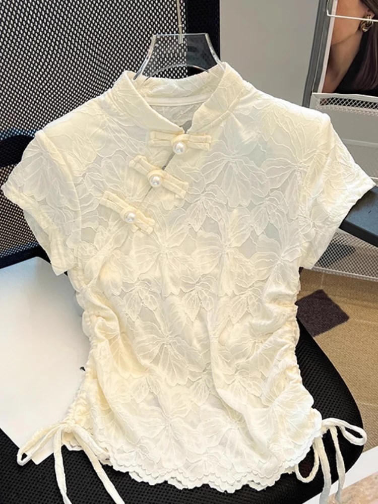 Chinese Styl Shirts Stand Neck - Summer Clothing Drawing review and price