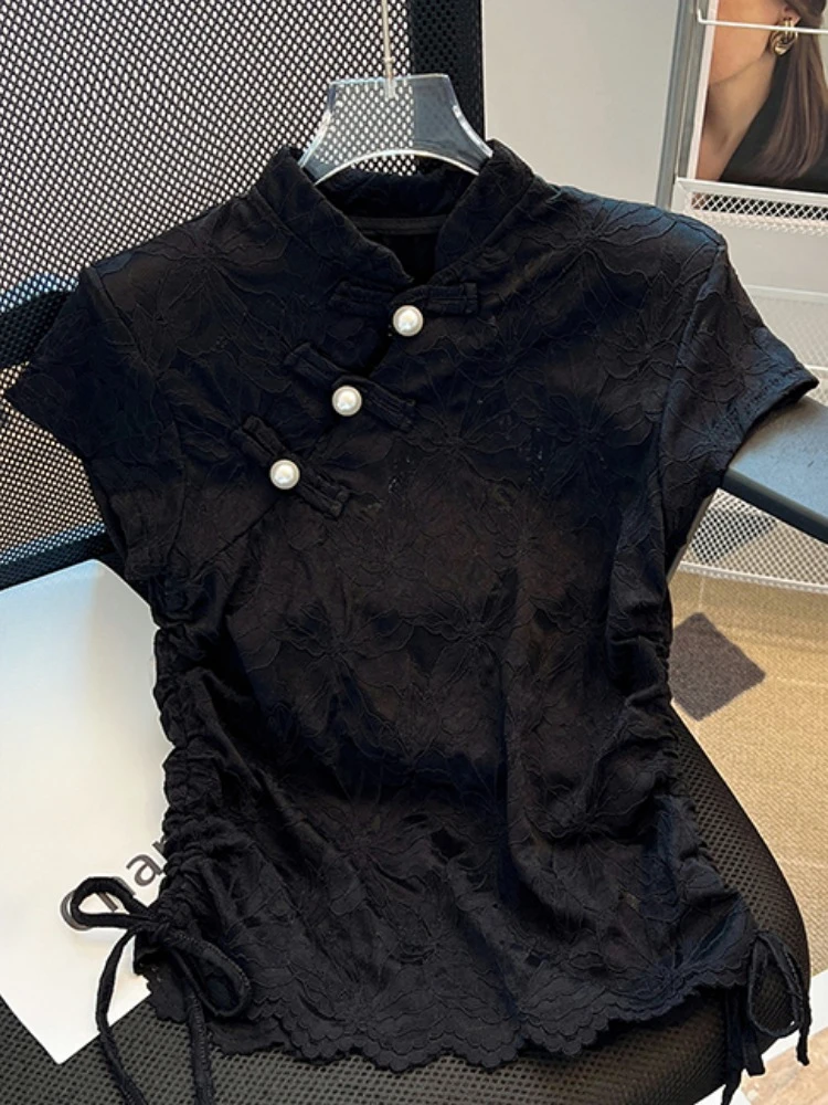 Chinese Styl Shirts Stand Neck - Summer Clothing Drawing review and price