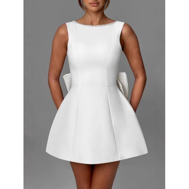 Fashionable Pearl  Knot Short  - Summer Clothing Fabric review and price
