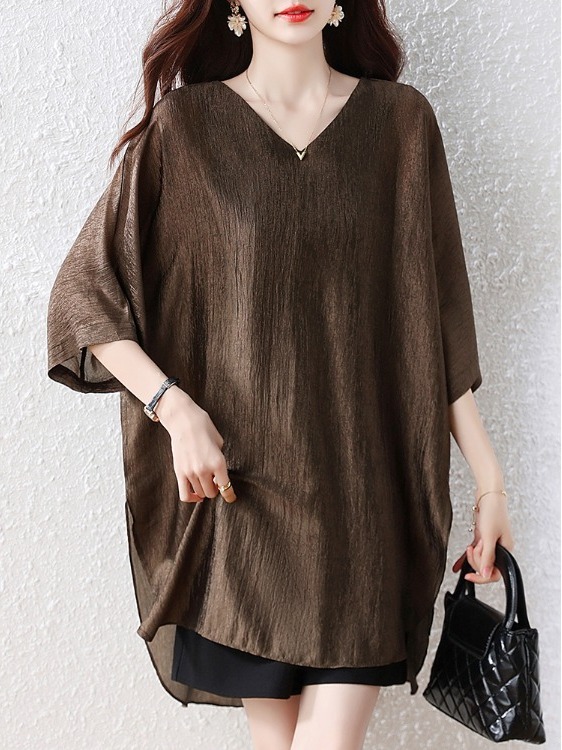 Simple Loose Fit Mid-Length T- - Summer Line Clothing Brand review and price