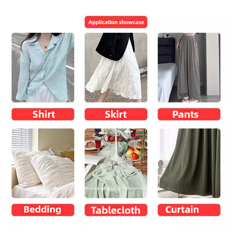 Plain Chiffon Pleated Fabric B - Soft Summer Yellow Clothing review and price
