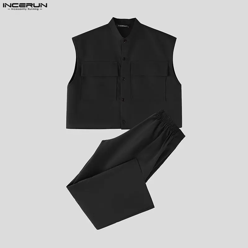 INCERUN Men Sets Solid Sleevel - Summer Clothing Sets Men review and price