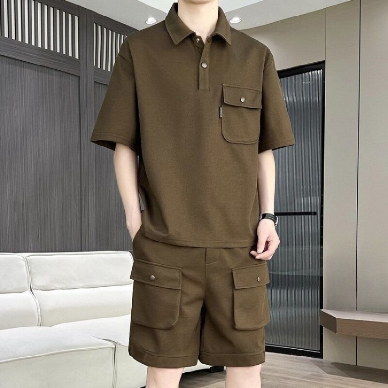 Men's Summer Short Sleeve Polo - Summer Clothing Sets Men review and price