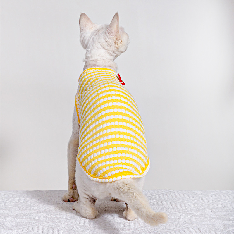 Summer T-Shirt for Sphynx Cat  - Soft Summer Yellow Clothing review and price