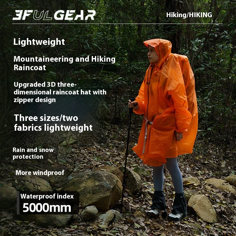 3F UL GEAR Zipper Raincoat 15D - Summer Rain Clothing review and price