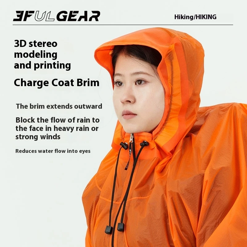 3F UL GEAR Zipper Raincoat 15D - Summer Rain Clothing review and price