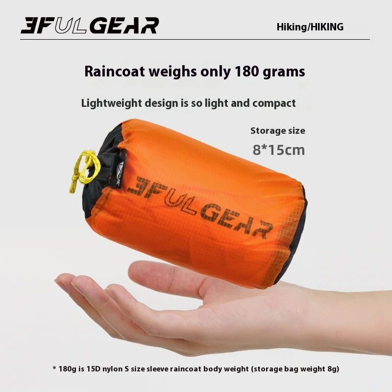 3F UL GEAR Zipper Raincoat 15D - Summer Rain Clothing review and price