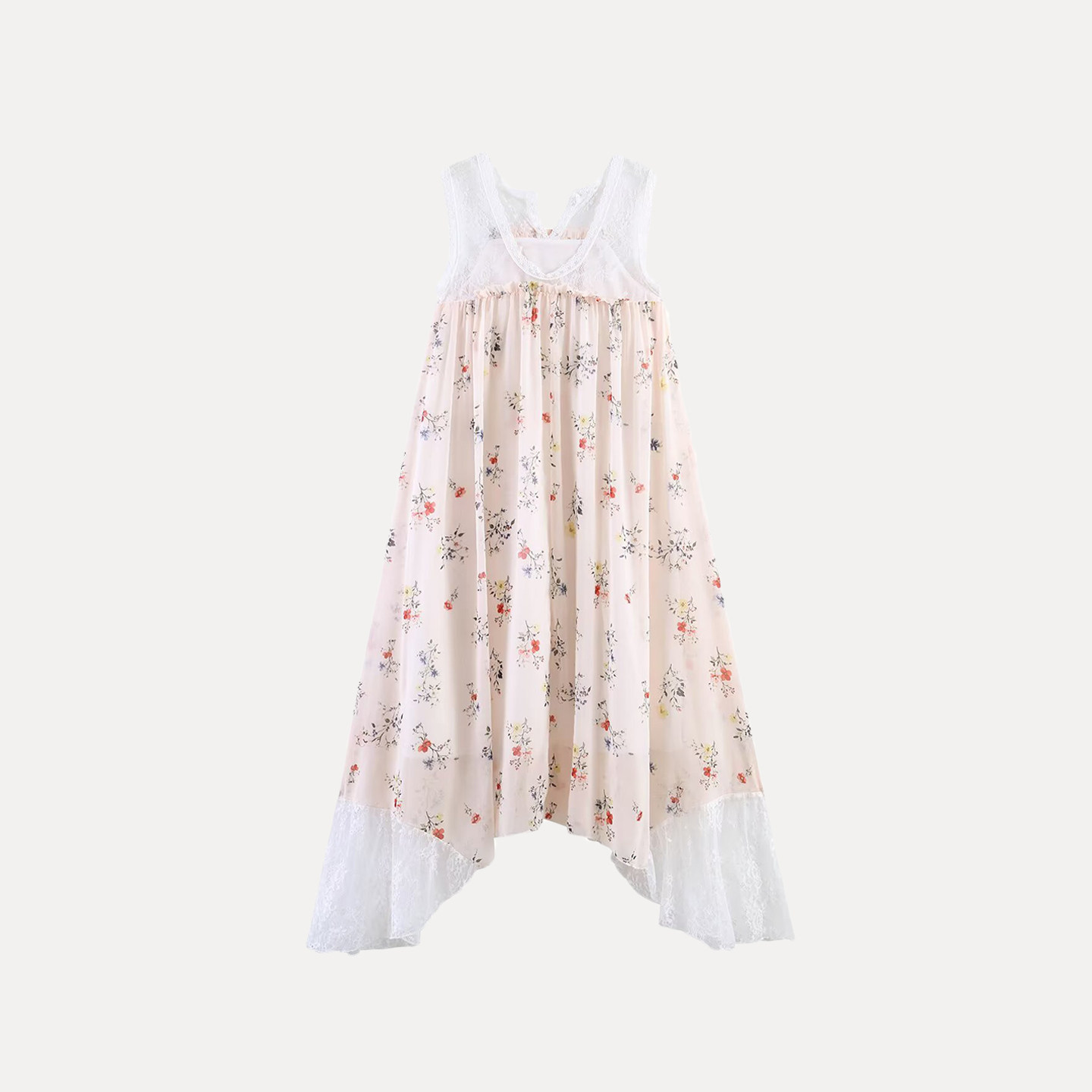Fashionable Lace Trim Hem Slee - Summer Line Clothing Brand review and price