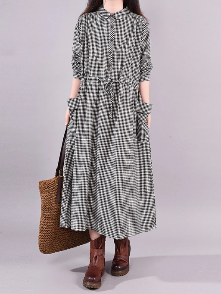 Fashion Vintage Dress Plaid Dr - Summer Clothing Drawing review and price