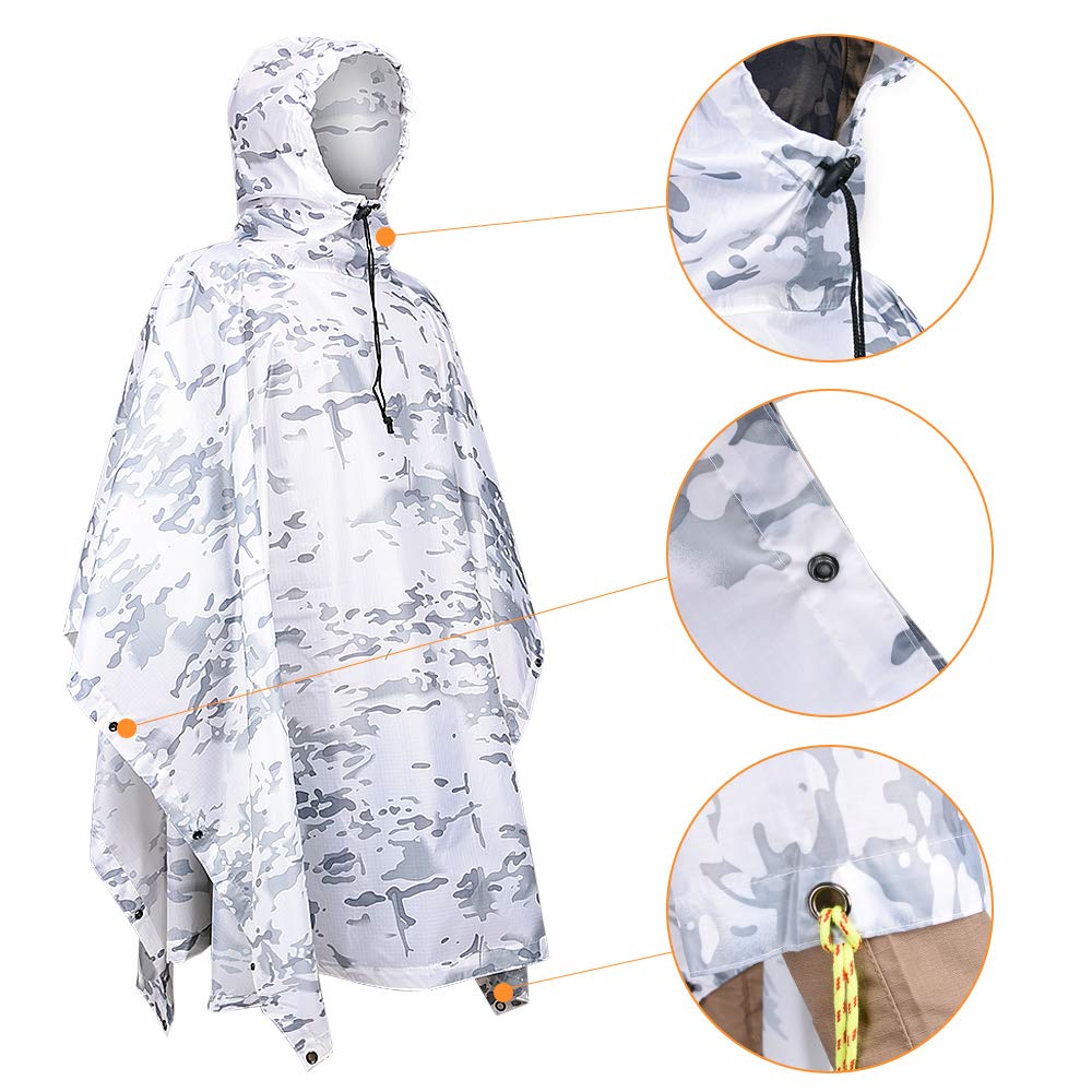 Camouflage Tactical Poncho Wat - Summer Rain Clothing review and price