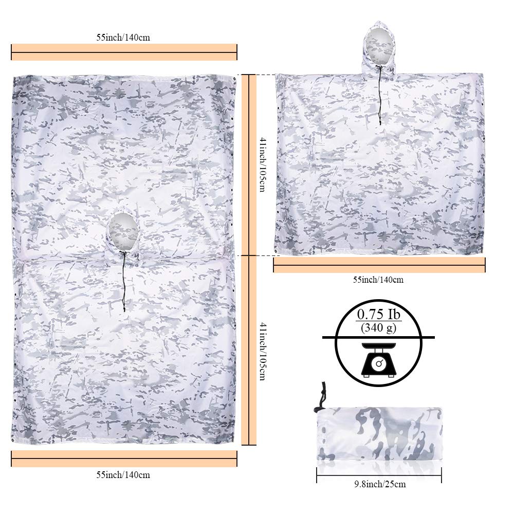 Camouflage Tactical Poncho Wat - Summer Rain Clothing review and price