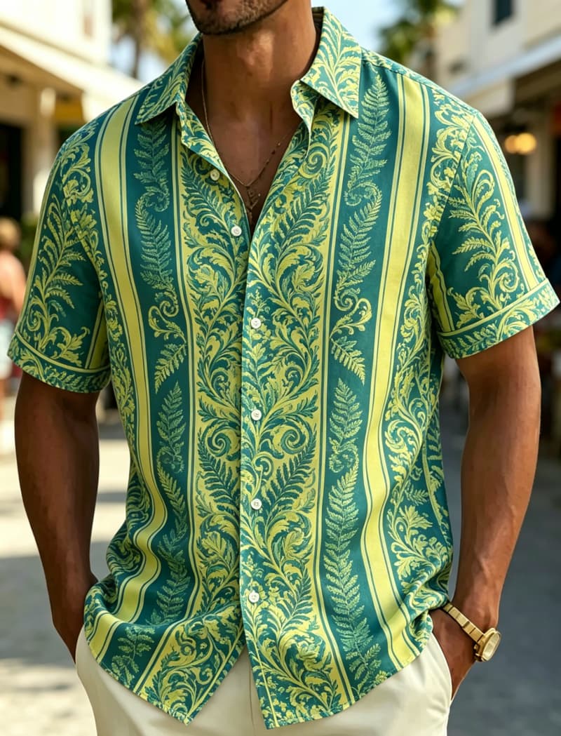 Men's Short Sleeve Shirt Lapel - Summer Clothing Resort review and price