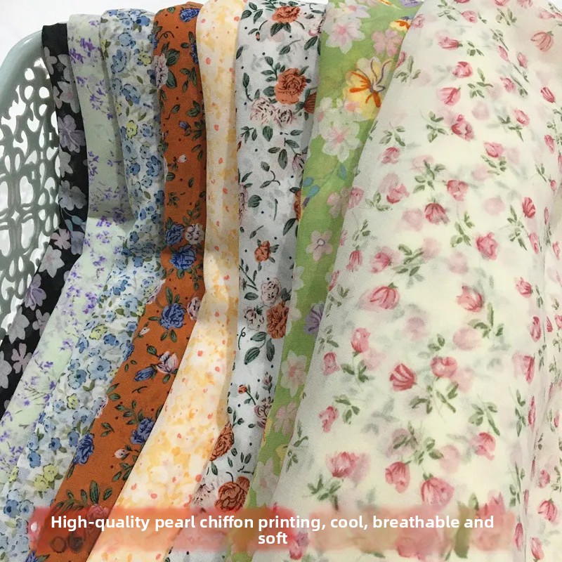 Flower Chiffon Fabric By The M - Soft Summer Yellow Clothing review and price