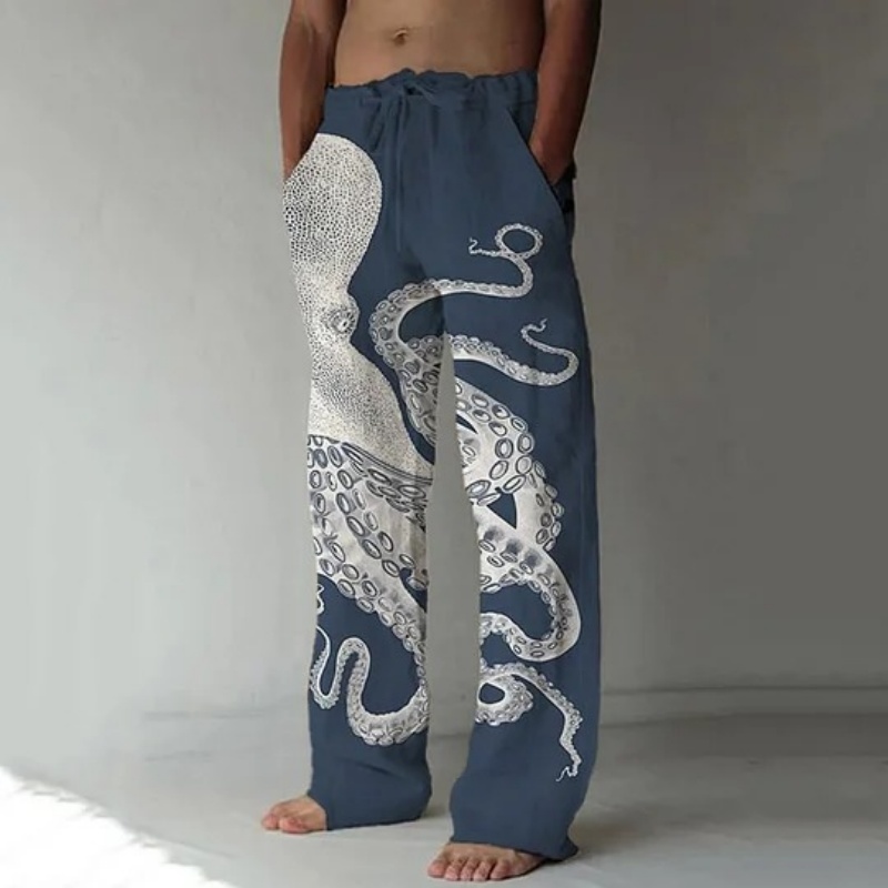 Japanese Art Octopus Graphic P - Japanese Summer Clothing Men review and price