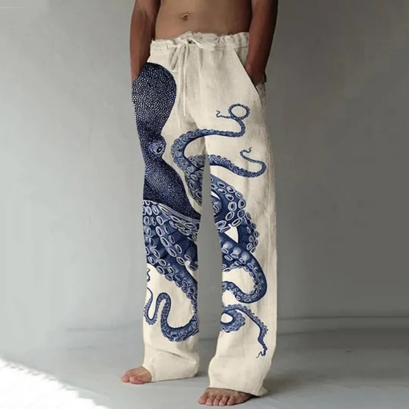 Japanese Art Octopus Graphic P - Japanese Summer Clothing Men review and price