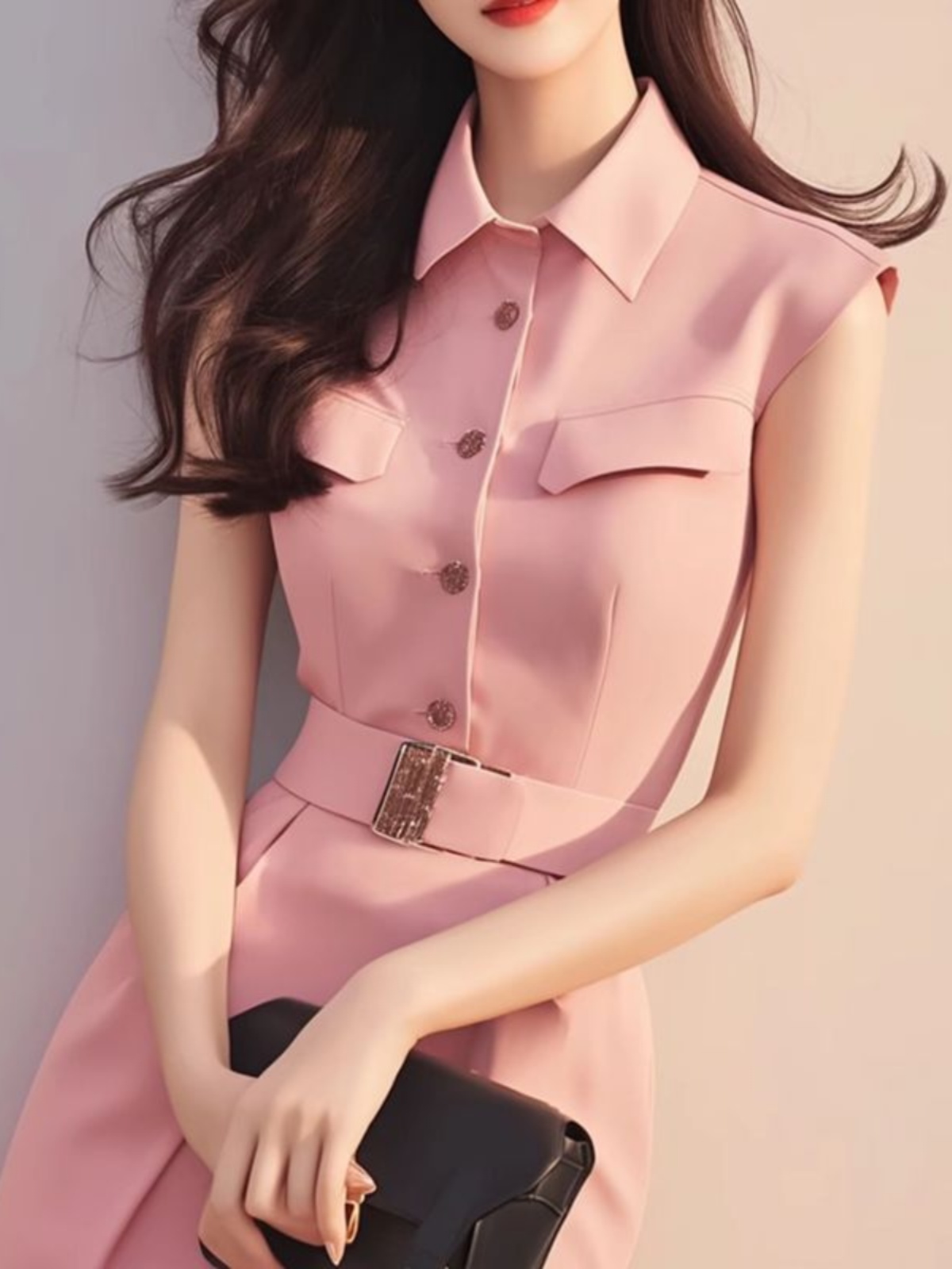 Elegant Pink Long Dress Stylis - Summer Line Clothing Brand review and price